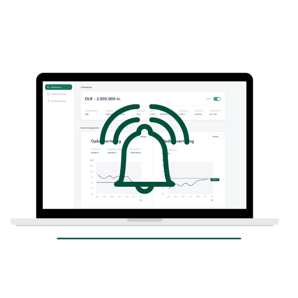 Agrocura | Konverteringsovervågning | computer med notifikation